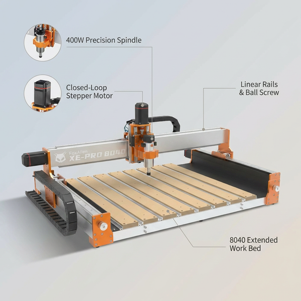 CNC Router Machine XE-PRO with 8040 Extension Bundle Kit — Lifestyle