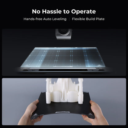 K1 3D Printer Upgrade 600Mm/S High-Speed 3D Printer with 4.3" Color Touch Screen, Hands-Free Auto Leveling, Dual Fans Cooler, One Tap Self-Test, Printing Size 220*220*250Mm