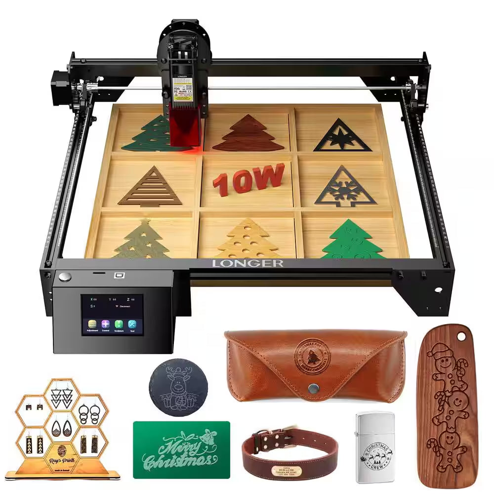 10-Watt Laser Cutter Engraver CNC Machine 15.7 In. X 15.7 In. Working Area 32-Bit Motherboard