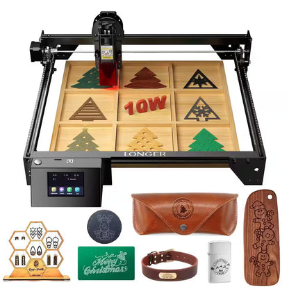 10-Watt Laser Cutter Engraver CNC Machine 15.7 In. X 15.7 In. Working Area 32-Bit Motherboard